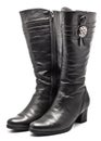 Black Leather Female Boots Royalty Free Stock Photo