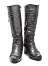 Black Leather Female Boots Royalty Free Stock Photo