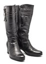 Black Leather Female Boots Royalty Free Stock Photo