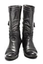 Black Leather Female Boots Royalty Free Stock Photo