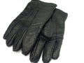 Black leather gloves