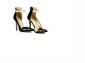 Black Leather High Heel Women Shoes Royalty Free Stock Photo