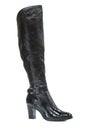 Black leather jackboot Royalty Free Stock Photo
