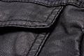 Black leather jacket details Royalty Free Stock Photo