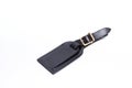 Black leather key chain Royalty Free Stock Photo