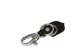 Black leather keychain