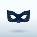 Black Leather Mask for Superhero. Royalty Free Stock Photo
