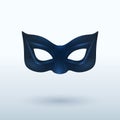 Black Leather Mask for Superhero. Royalty Free Stock Photo