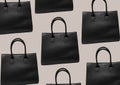 Leather bags pattern. Fashion women accessories Royalty Free Stock Photo