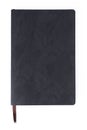 Black leather notebook isolated on white background. Royalty Free Stock Photo