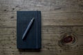 Black Leather Notebook Royalty Free Stock Photo