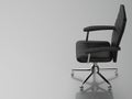 Black leather office chair