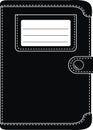 Black leather organiser Royalty Free Stock Photo