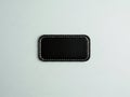 Black leather patch isolated on white background Royalty Free Stock Photo