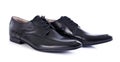 Black leather shoes Royalty Free Stock Photo