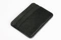 Black leather slim wallet Royalty Free Stock Photo