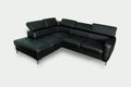 Black leather sofa Royalty Free Stock Photo
