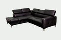 Black leather sofa Royalty Free Stock Photo