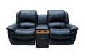 Black Leather Sofa Royalty Free Stock Photo