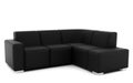 Black leather sofa isolated on white background Royalty Free Stock Photo