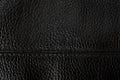 Black leather background texture with a seam in the middle Royalty Free Stock Photo