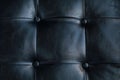 Black leather texture and background in soft light. Interior decoration. Sofa and furniture decorative.