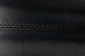 Black leather texture background with stitches Royalty Free Stock Photo