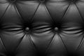 Black leather texture with buttoned pattern Royalty Free Stock Photo