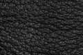 Black leather texture. Genuine reindeer skin close-up in black.