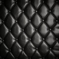 Black leather upholstery. Leather luxury background with stitching