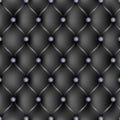 Black leather upholstery pattern background