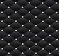 Black sofa diamonds leather glamour pattern background Royalty Free Stock Photo