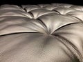 Black leather Upholstery Sofa Texture, Tufted Upholstery Pattern Background Royalty Free Stock Photo