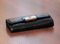 Black leather vintage purse