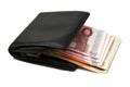 Black leather wallet Royalty Free Stock Photo