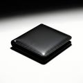 Black Leather Wallet on Dark Background Royalty Free Stock Photo