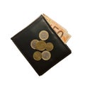 Black leather wallet Royalty Free Stock Photo