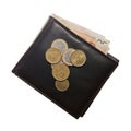 Black leather wallet Royalty Free Stock Photo