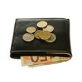 Black leather wallet Royalty Free Stock Photo