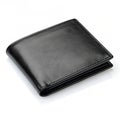 Black leather wallet isolated on white Royalty Free Stock Photo