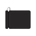 Black leather wallet, purse case for money, credit cards or documents vector Illustration on a white background Royalty Free Stock Photo