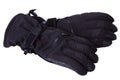 Black leather waterproof winter male gloves isolated Royalty Free Stock Photo