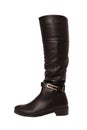 Black leathern jackboot