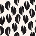 Black leaves astract pattern. Graphic seamless background. Royalty Free Stock Photo