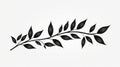 Minimalistic Black Leaf Branches Illustration With Sleek Linear Pattern