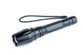 Black LED flashlight isolated on white background Royalty Free Stock Photo