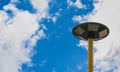 Black LED street light blue sky Royalty Free Stock Photo