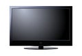 Black LED television screen blank on background. Vector Royalty Free Stock Photo