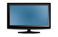 Black LED television screen blank on background. Vector Royalty Free Stock Photo