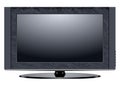 Black LED television screen blank on background. Vector Royalty Free Stock Photo